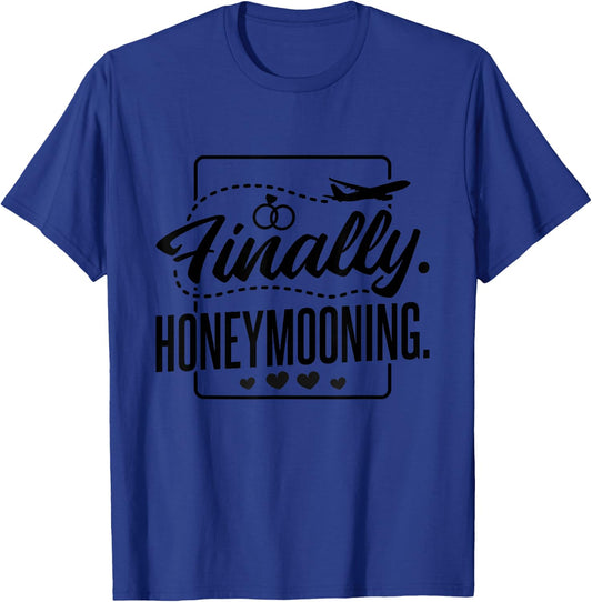 Newlywed Couple & Married Wedding Design Adults Grey T-Shirt - T-Shirt | Royal