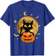 Halloween Black Cat Scary Pumpkin On the Moon Men Women Kids T-Shirt - T-Shirt | Royal