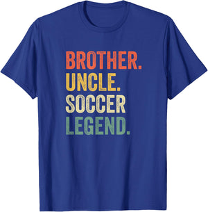 Brother Uncle Soccer Legend Player Coach Vintage T-Shirt - T-Shirt | Royal