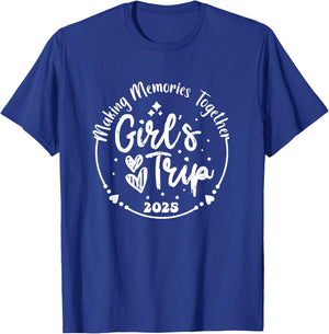 Making Memories Together Funny Girls Trip 2025 Vintage T-Shirt - T-Shirt | Royal