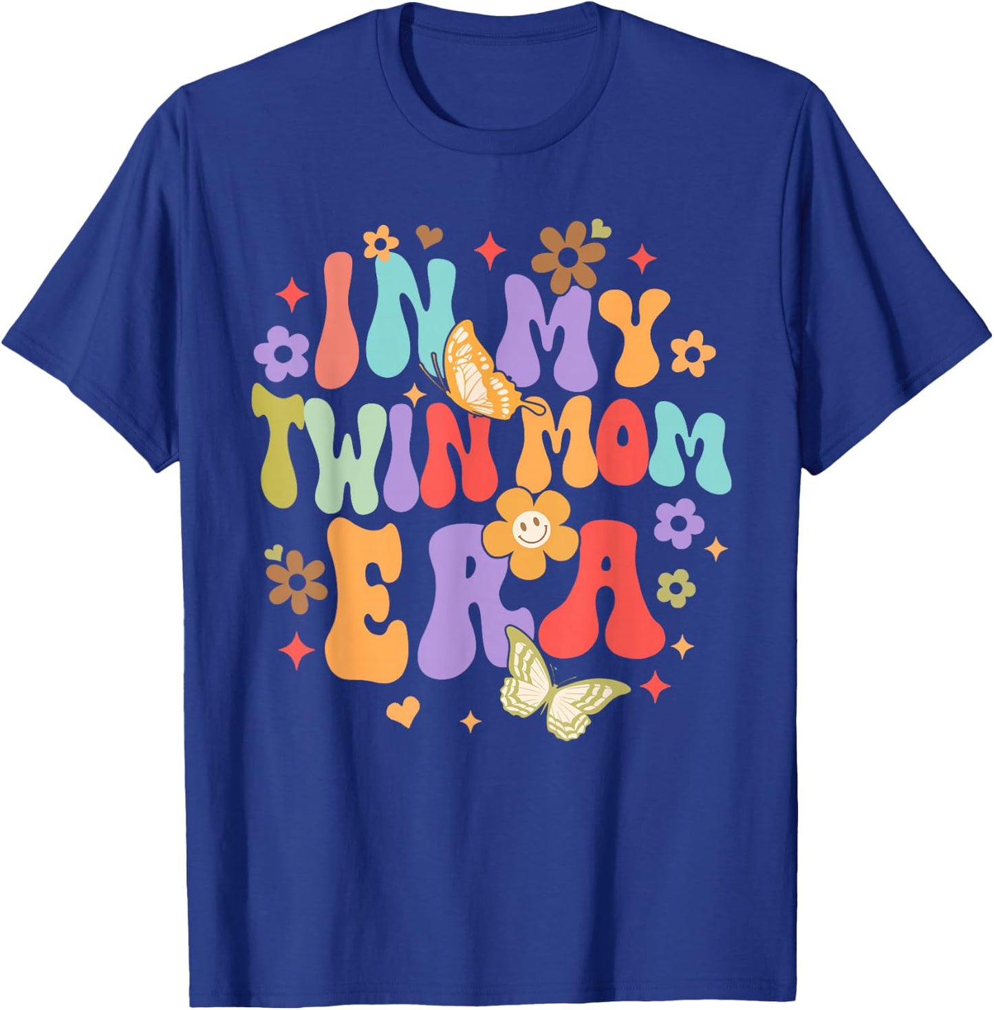 Twin Mama Pregnancy Announcement Funny In My Twin Mom Era T-Shirt - T-Shirt | Royal