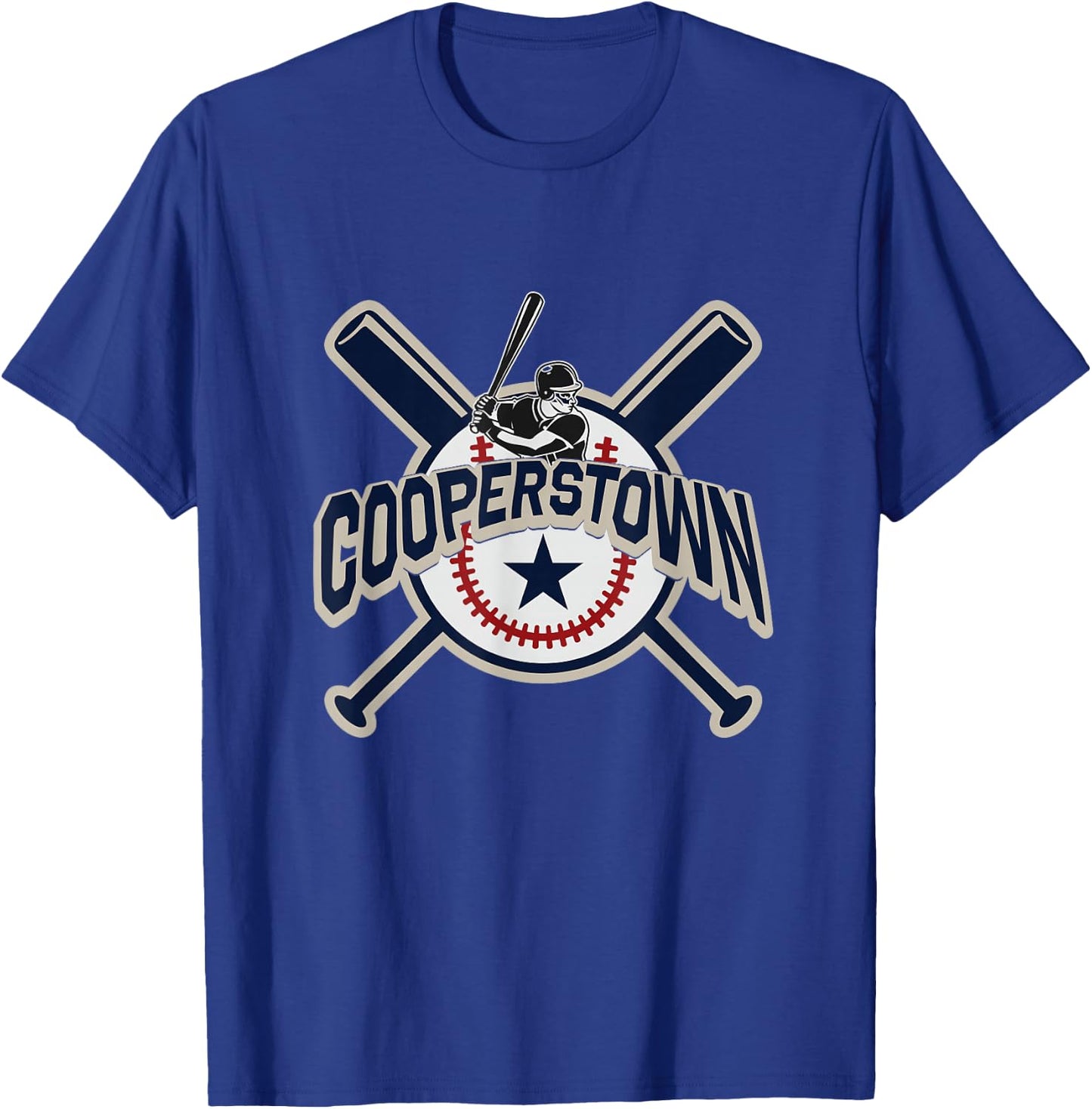 Cooperstown New York Baseball Game Family Vacation T Shirt T-Shirt - T-Shirt | Royal