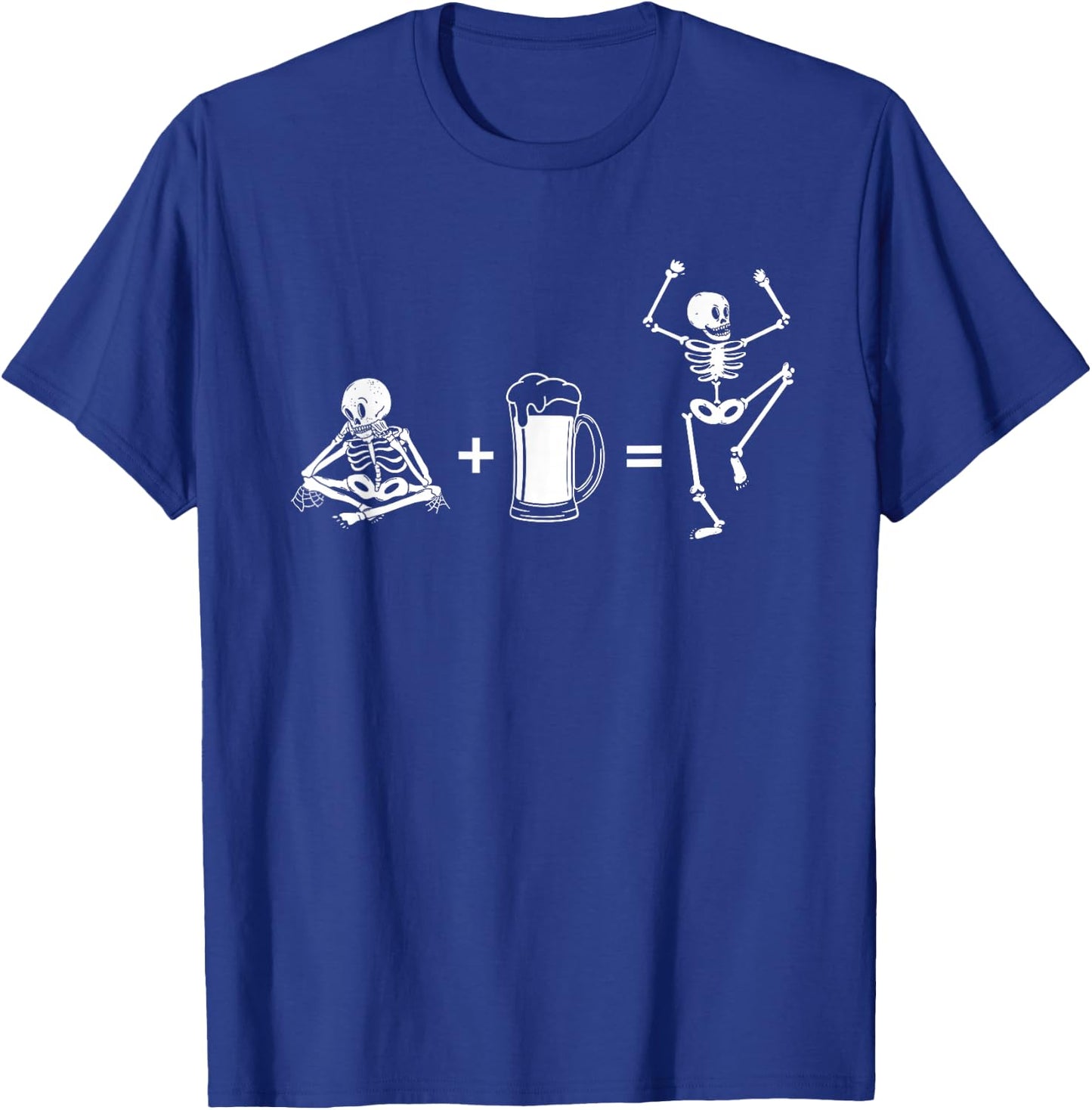 Beer dancing skeleton with beer glass for beer lovers T-Shirt - T-Shirt | Royal