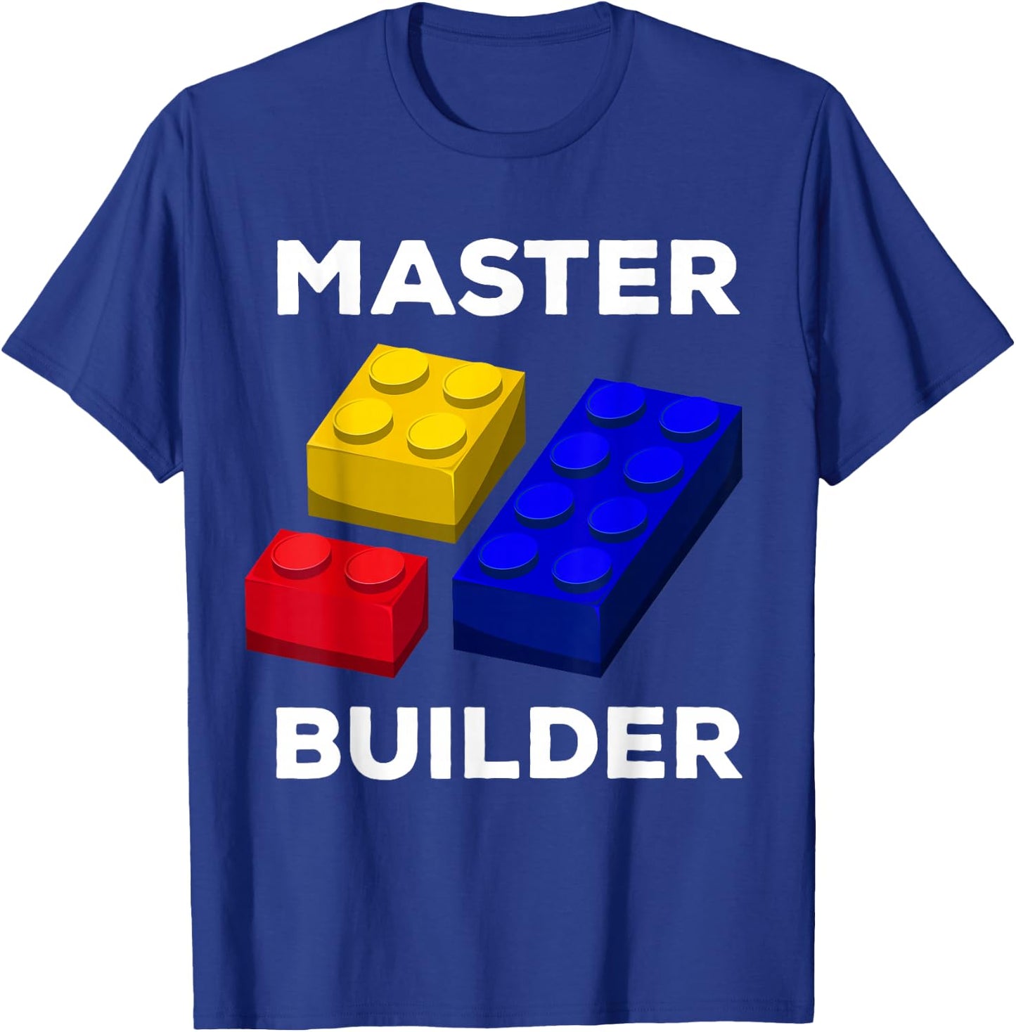 Master Builder Cute Block Building Kids Toys Brick Builders T-Shirt - T-Shirt | Royal