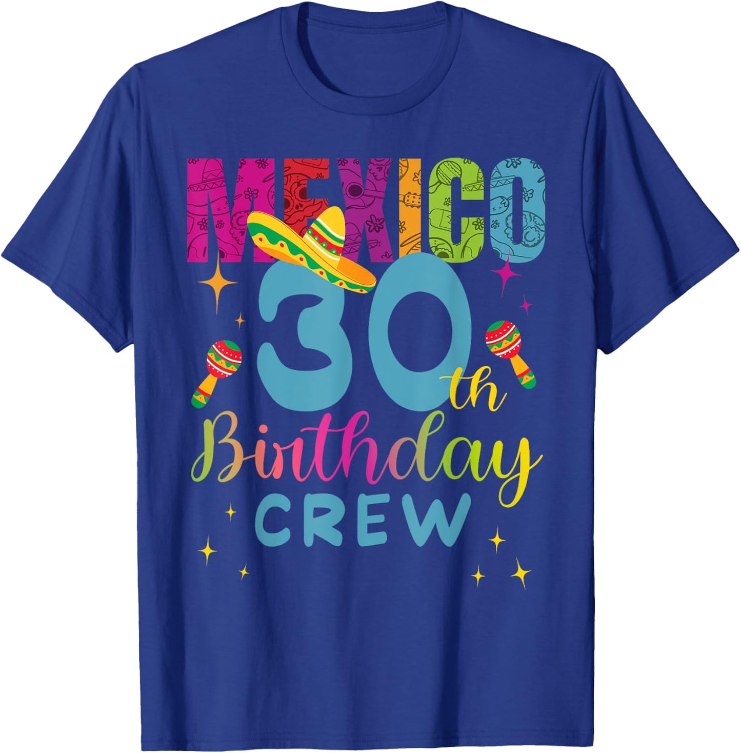 Cancun Birthday Girl 30th Birthday Crew 30 Year Old Birthday T-Shirt - T-Shirt | Royal