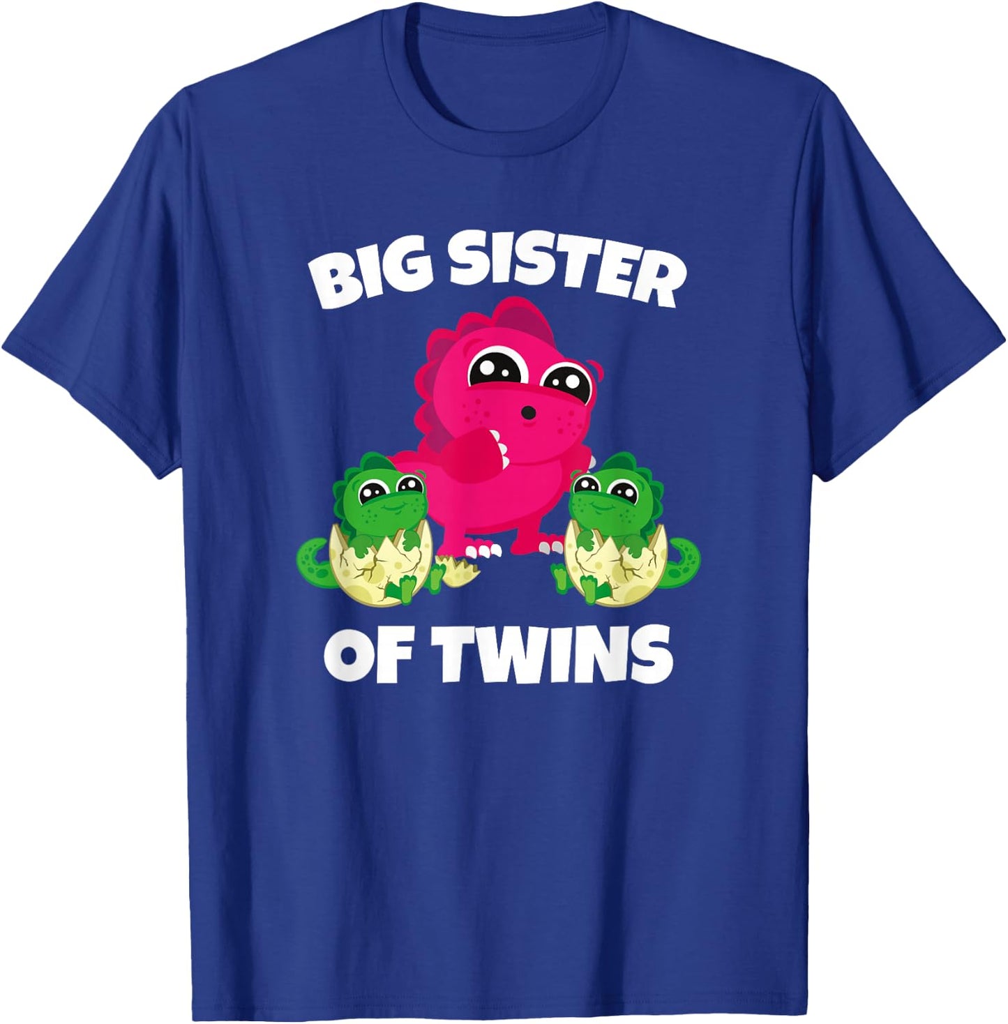 Big Sister Of Twins - New Sister Sibling T-Shirt - T-Shirt | Royal