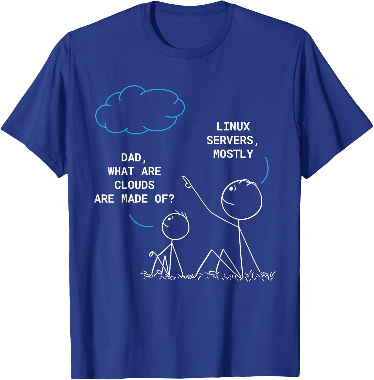 Cloud IT Professional Sys Admin Programming Coding Funny T-Shirt - T-Shirt | Royal