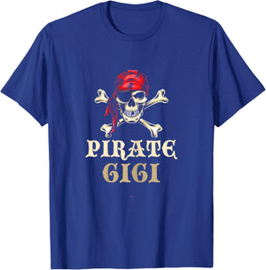 Pirate Gigi Skull Matching Grandma Halloween Costume T-Shirt - T-Shirt | Royal