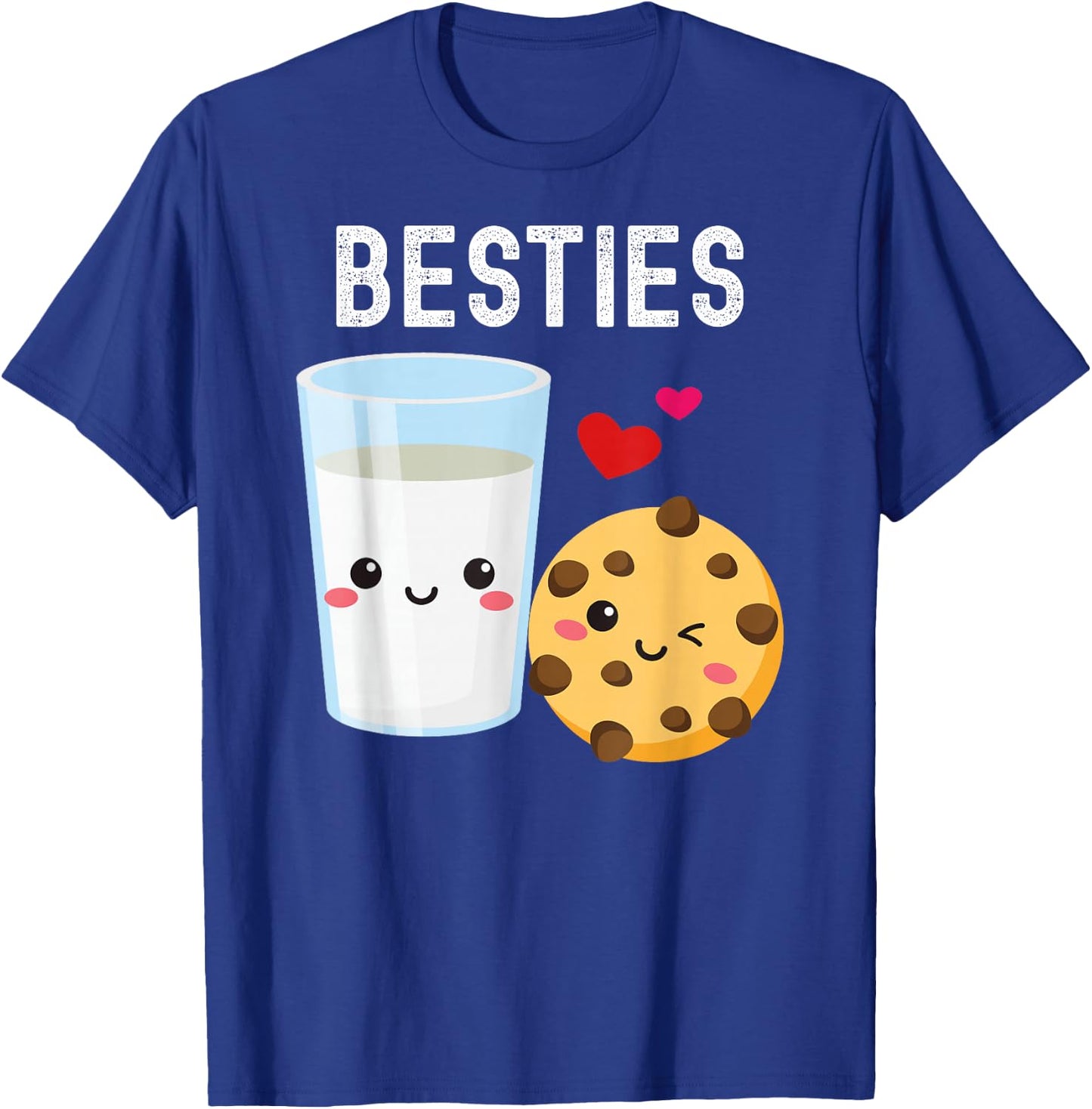 Besties Kawaii Milk and Cookie Best Friends Couples Matching T-Shirt - T-Shirt | Royal