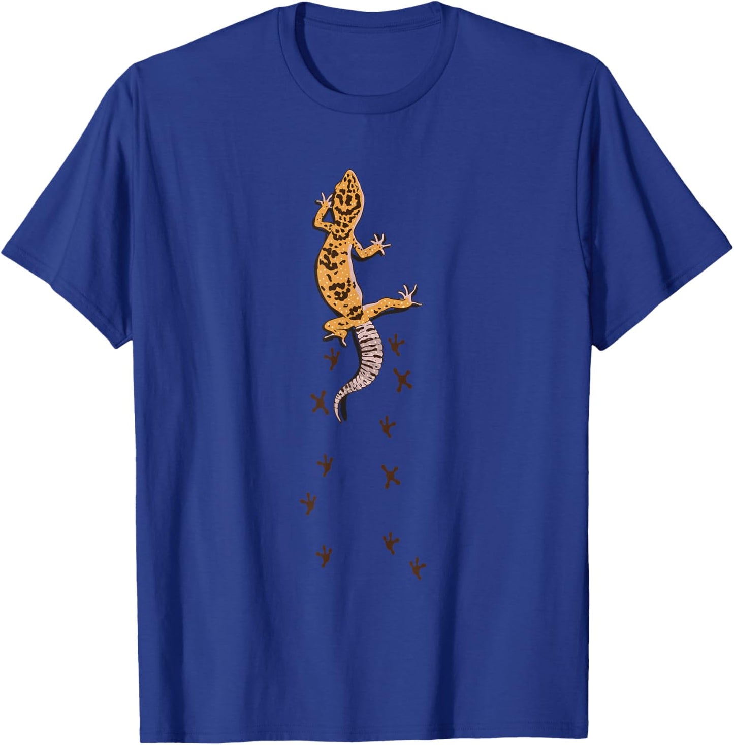 Leopard Gecko Tracks Lizard Lover Gift T-Shirt - T-Shirt | Royal