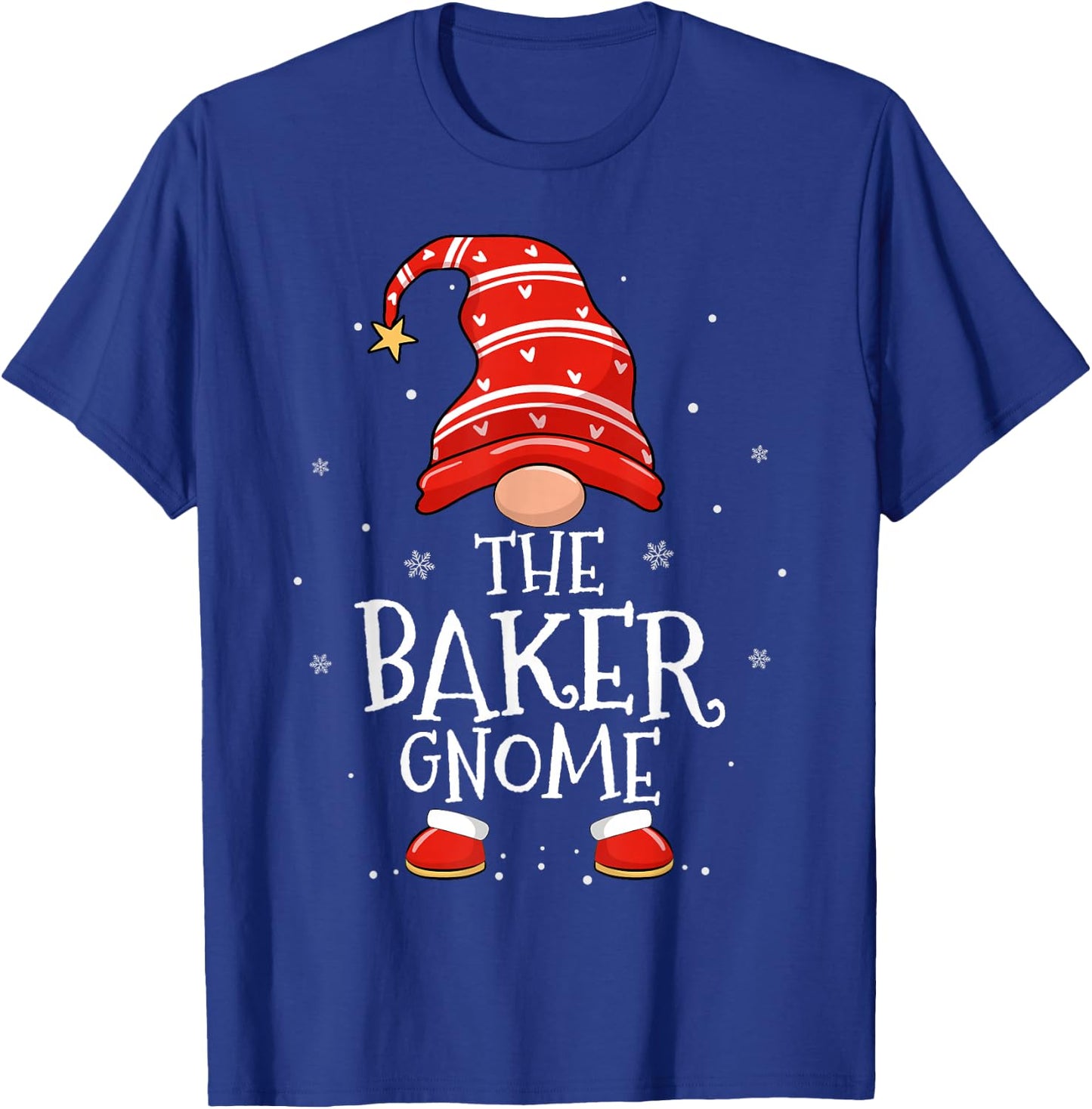 Baker Gnome Xmas Family Matching Funny Christmas Gnomes T-Shirt - T-Shirt | Royal
