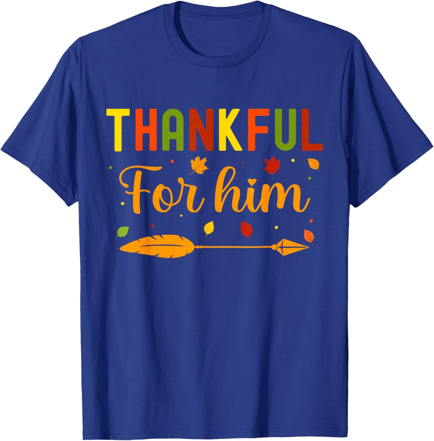 Thankful Thanksgiving Couples Fall Thankful T-Shirt - T-Shirt | Royal