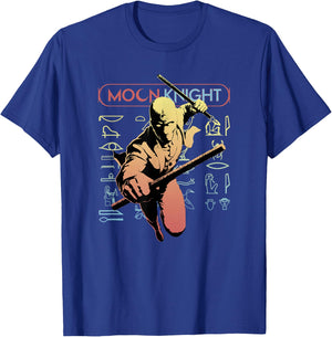 Marvel Moon Knight Action Poster T-Shirt - T-Shirt | Royal