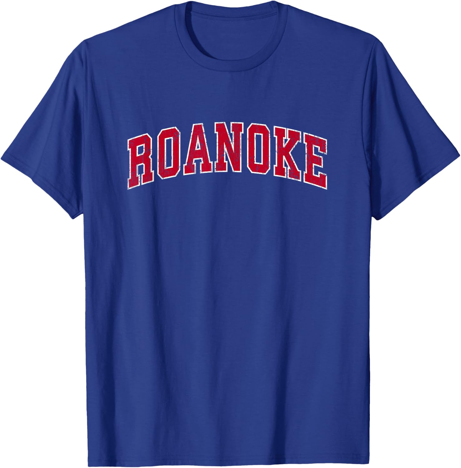 Roanoke Virginia VA Vintage Sports Design Red Design T-Shirt - T-Shirt | Royal