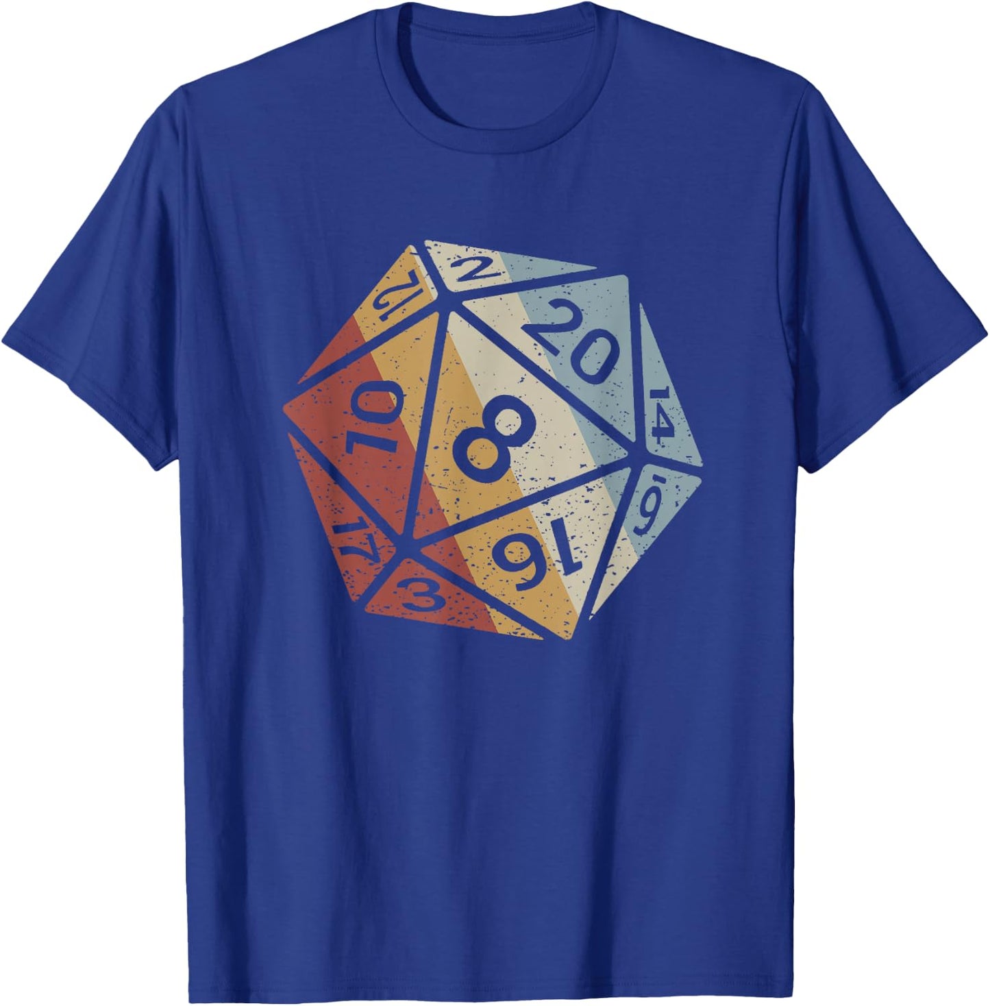 20 Sided Die Retro Style Vintage T-Shirt - T-Shirt | Royal