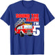 I'm 5 Sound The Alarm 5 Year Old Birthday Future Firefighter T-Shirt - T-Shirt | Royal