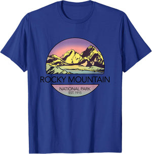 Vintage Rocky Mountain National Park Retro T-Shirt - T-Shirt | Royal