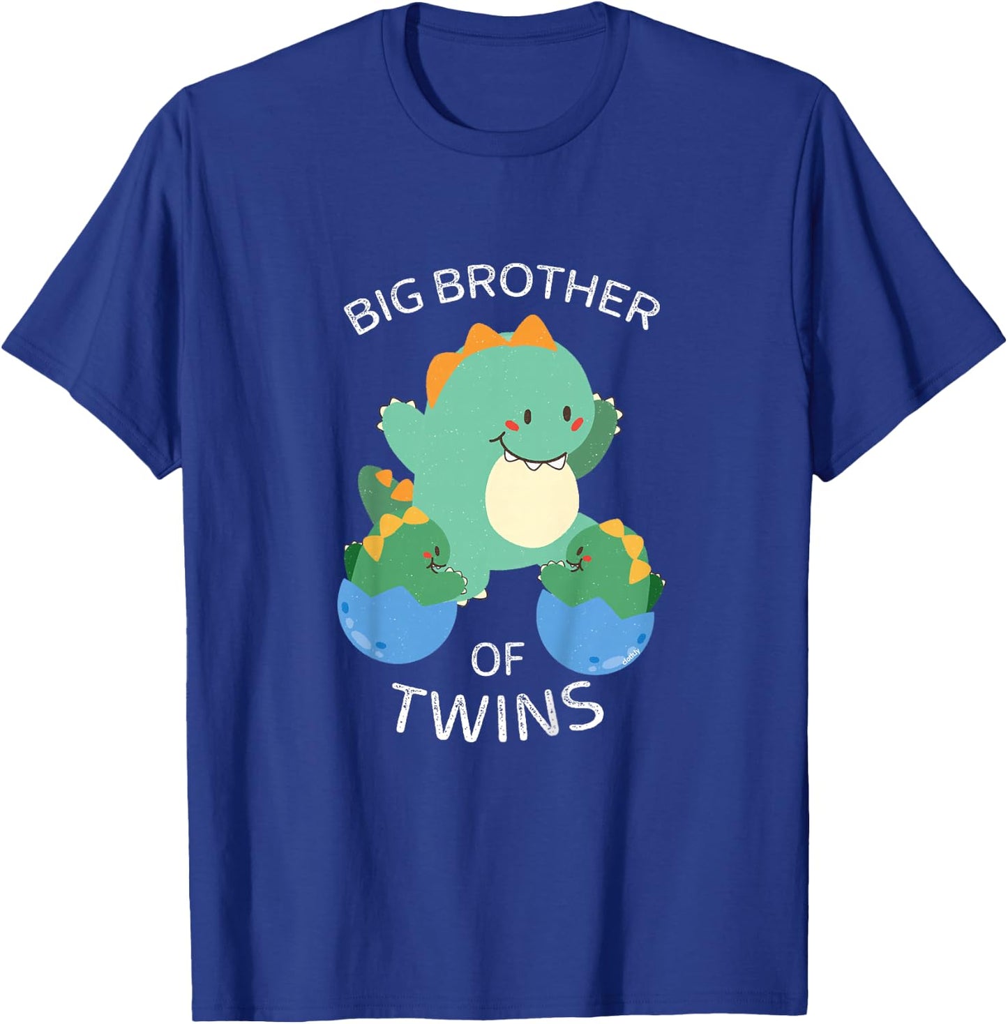 Kids Big Brother of Twins Dinosaur Twin T-Shirt - T-Shirt | Royal