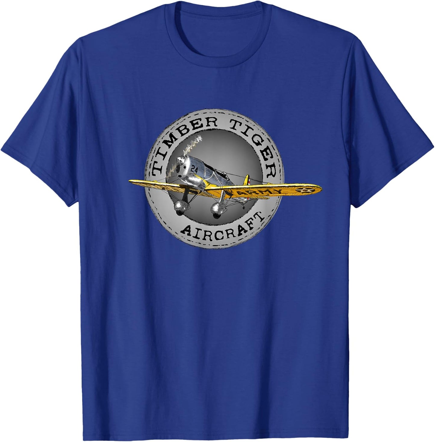 Timber Tiger Aircraft T-Shirt - T-Shirt | Royal