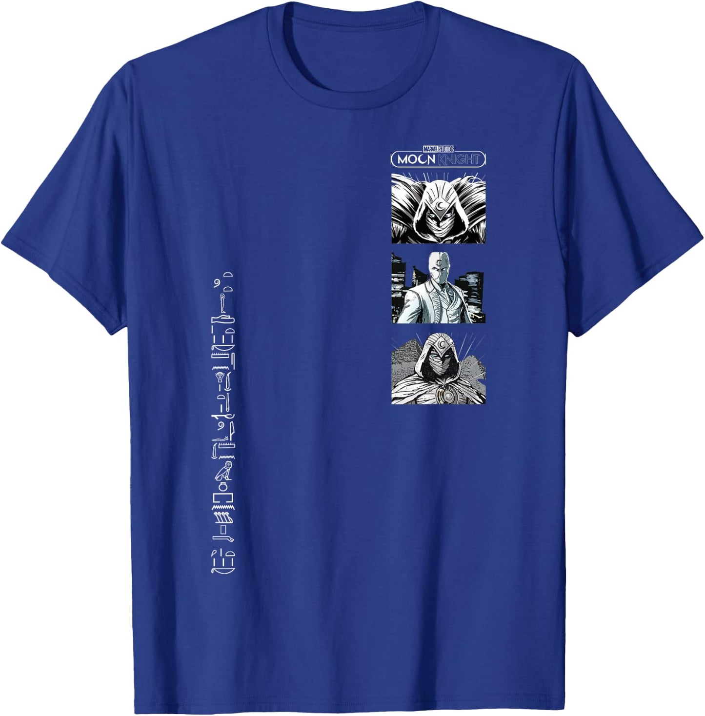 Marvel Moon Knight Comic Panels Logo T-Shirt - T-Shirt | Royal