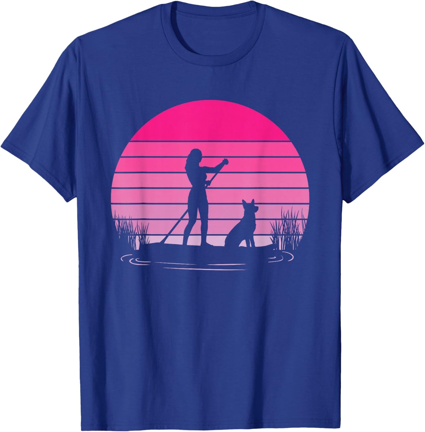 Paddleboarding Dog SUP Stand Up Paddle Board T-Shirt - T-Shirt | Royal