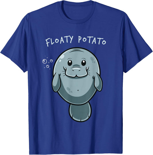 Flaoty Potato Manatee Funny Manati Manatee Chubby Mermaid T-Shirt - T-Shirt | Royal