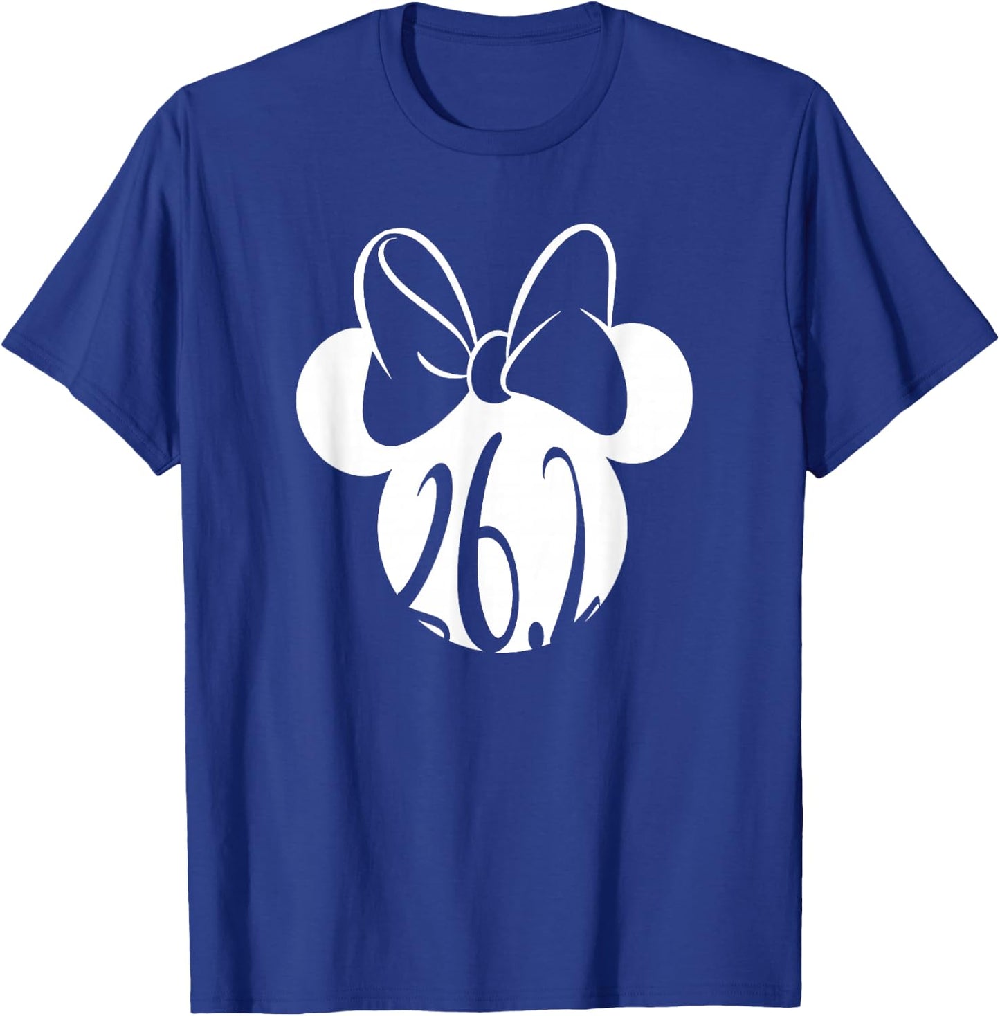 Disney Mickey And Friends Minnie Mouse Marathon 26.2 Logo T-Shirt - T-Shirt | Royal