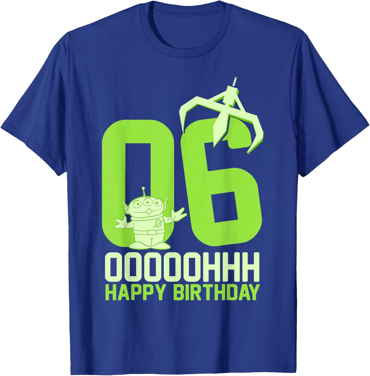 Disney Pixar Toy Story Alien OOOOH Happy 6th Birthday T-Shirt - T-Shirt | Royal
