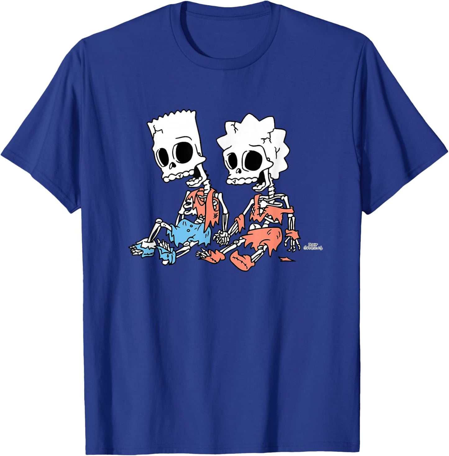 The Simpsons Bart and Lisa Skeletons Treehouse of Horror T-Shirt - T-Shirt | Royal