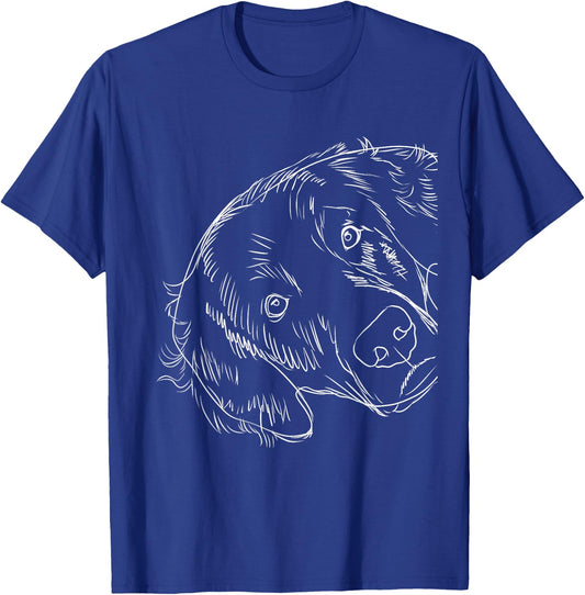 Funny Dog Flat Coated Retriever Women Kids T-Shirt - T-Shirt | Royal