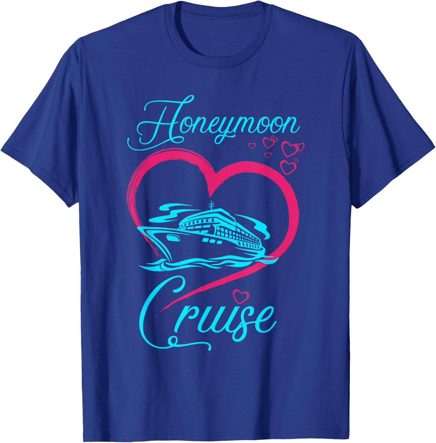 Newlywed Fun-Loving Couples Honeymoon Cruise T-Shirt - T-Shirt | Royal