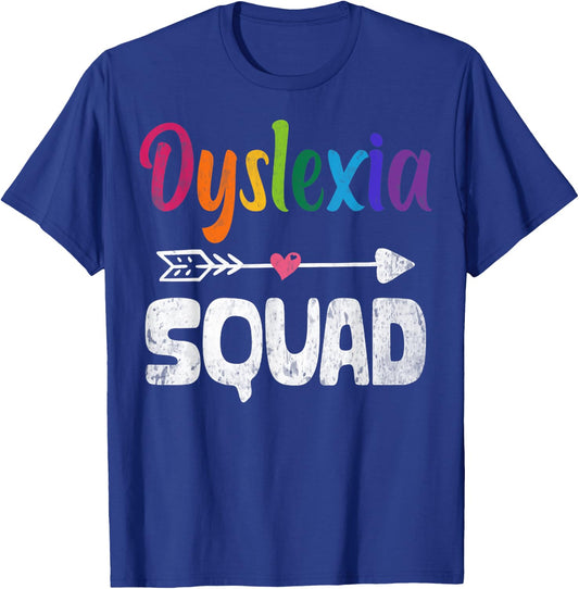 Dyslexia Awareness Month Dyslexia Teacher Therapist T-Shirt - T-Shirt | Royal