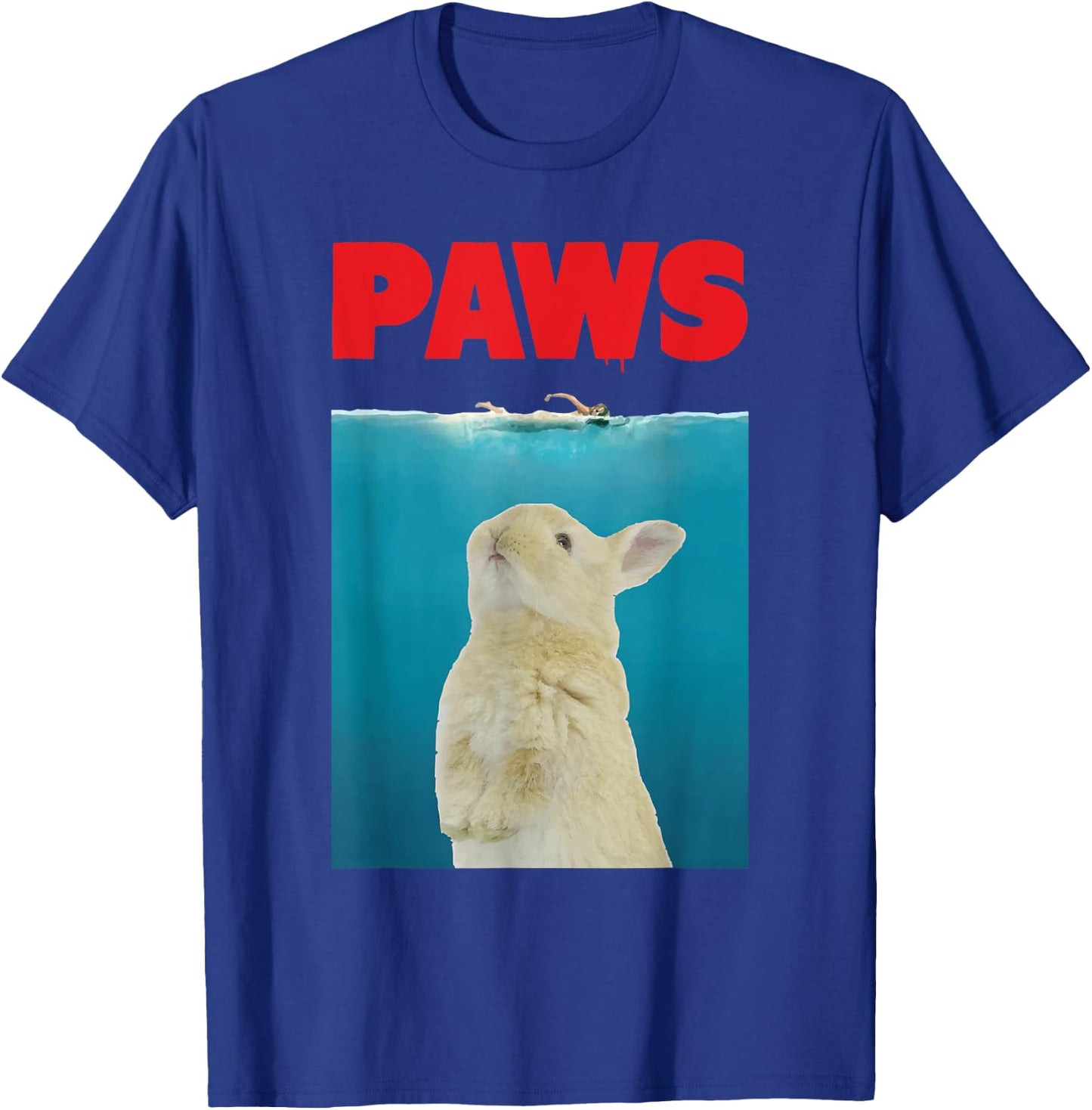 Paws Bunny Funny Parody | Rabbit Lover Gifts T-Shirt - T-Shirt | Royal