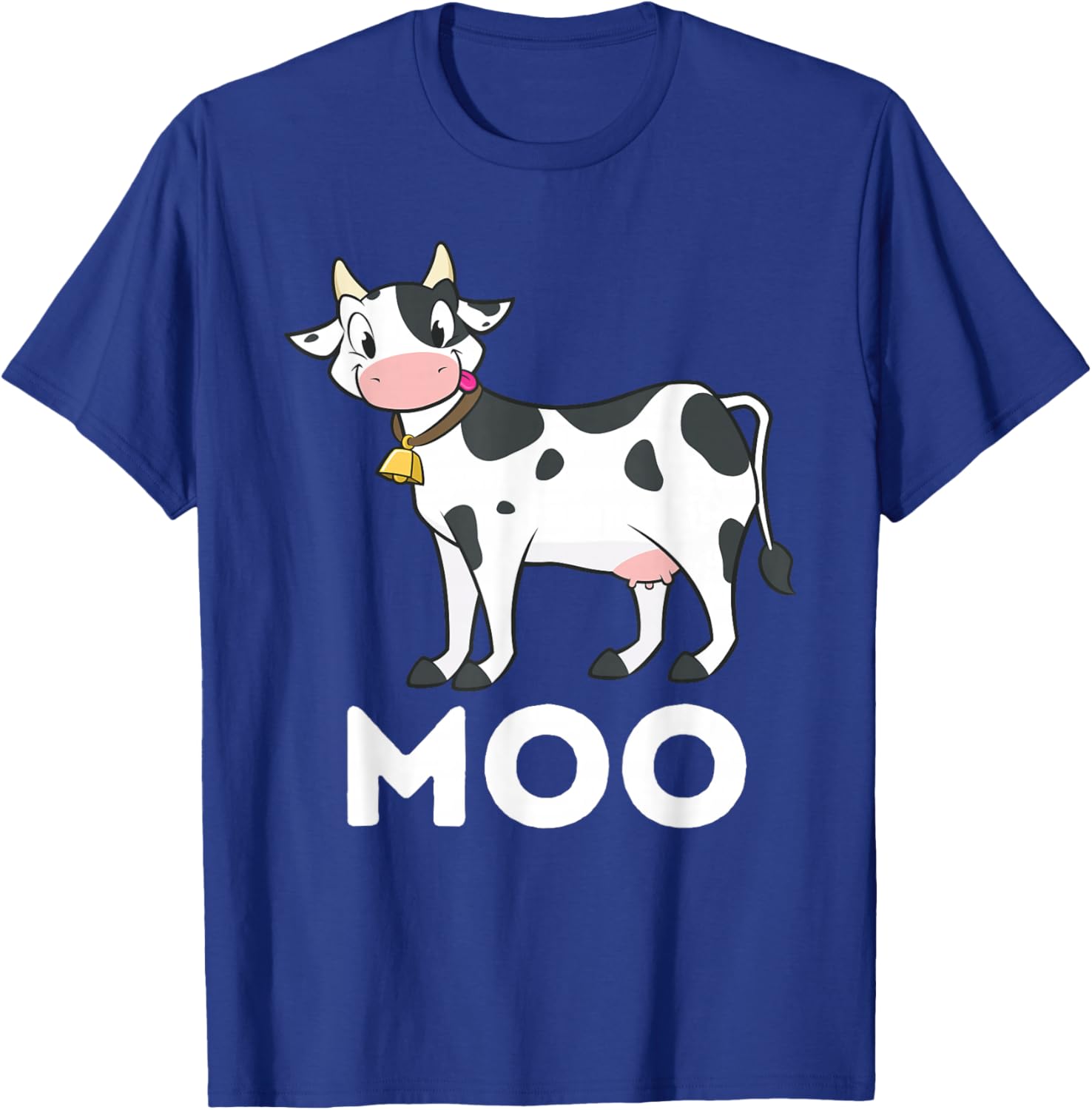 Moo - Funny Cow Lover Famer Cattle Ranch Dairy Farming T-Shirt - T-Shirt | Royal