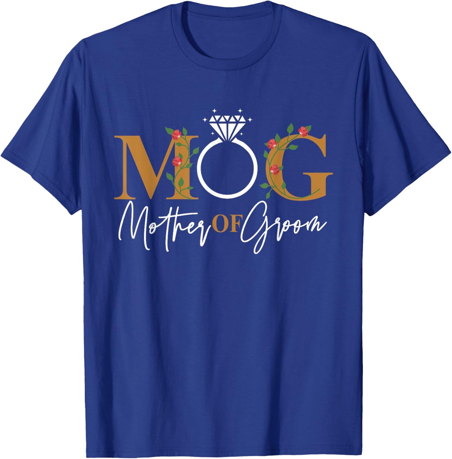 Father and Mother of Groom Diamond Ring MOG Wedding T-Shirt - T-Shirt | Royal
