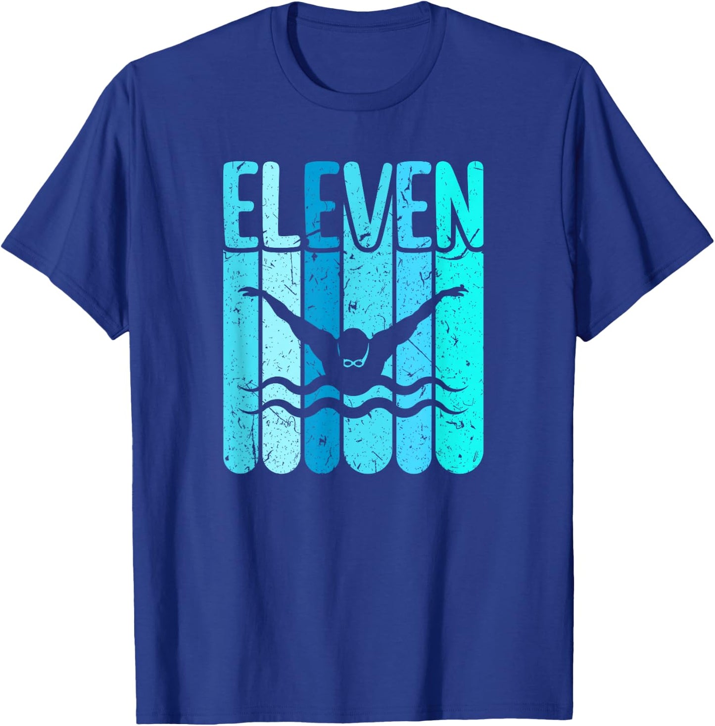 Swimmer 11th Birthday Swimming T-Shirt - T-Shirt | Royal