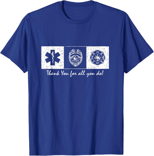First Responder Thank You T-Shirt - T-Shirt | Royal
