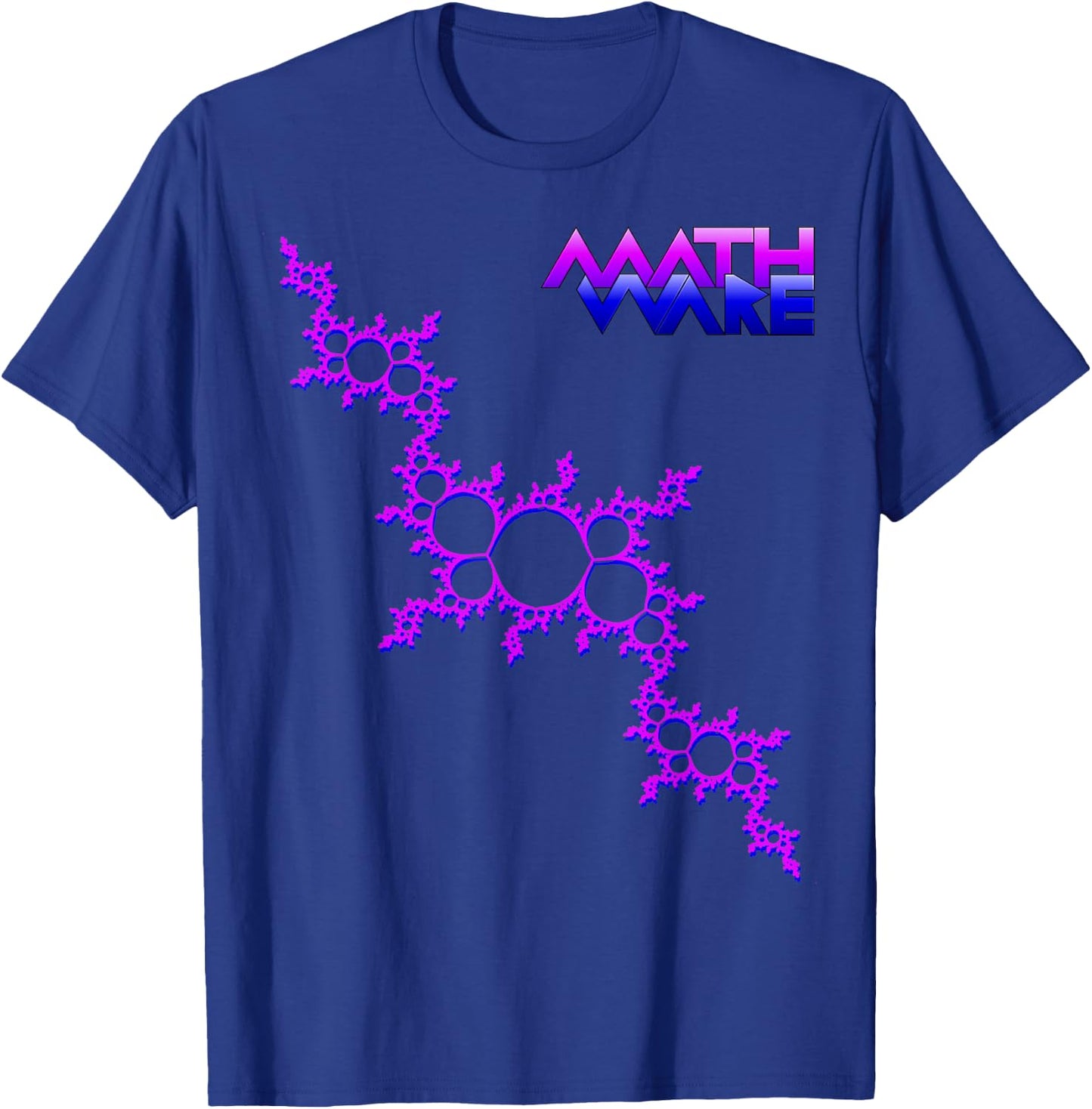 Nerdy MathWare Logo Julia Set Science Math Teacher Geek Gift Women Kids T-Shirt - T-Shirt | Royal