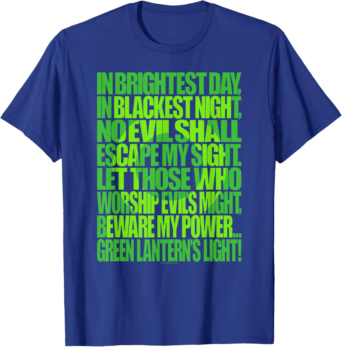 Green Lantern Oath T-Shirt - T-Shirt | Royal
