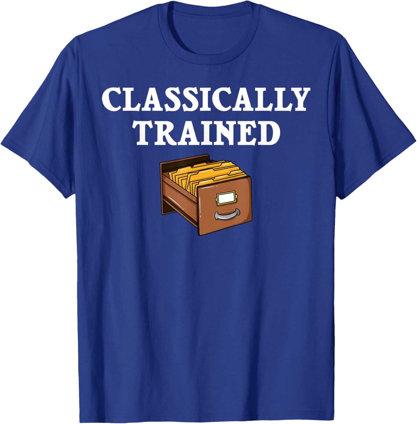 Card Catalog Library Librarian T-Shirt - T-Shirt | Royal