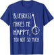 Bluegrass Makes Me Happy, You Not So Much Banjo Instrument T-Shirt - T-Shirt | Royal