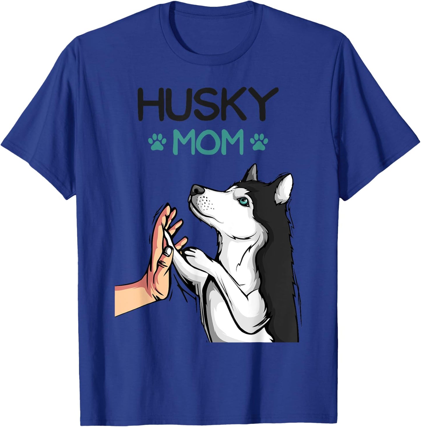 Husky Mom Dog Lover Girls Women T-Shirt - T-Shirt | Royal