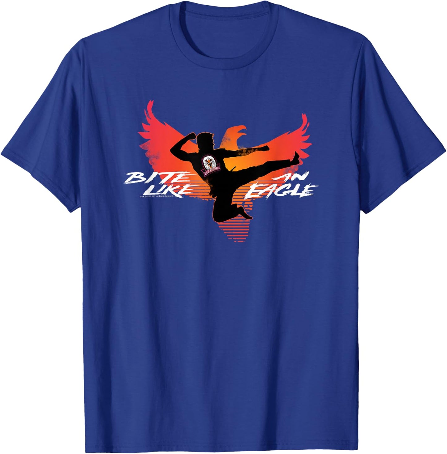 Cobra Kai Bite Like an Eagle Jump Kick TV Show T-Shirt - T-Shirt | Royal