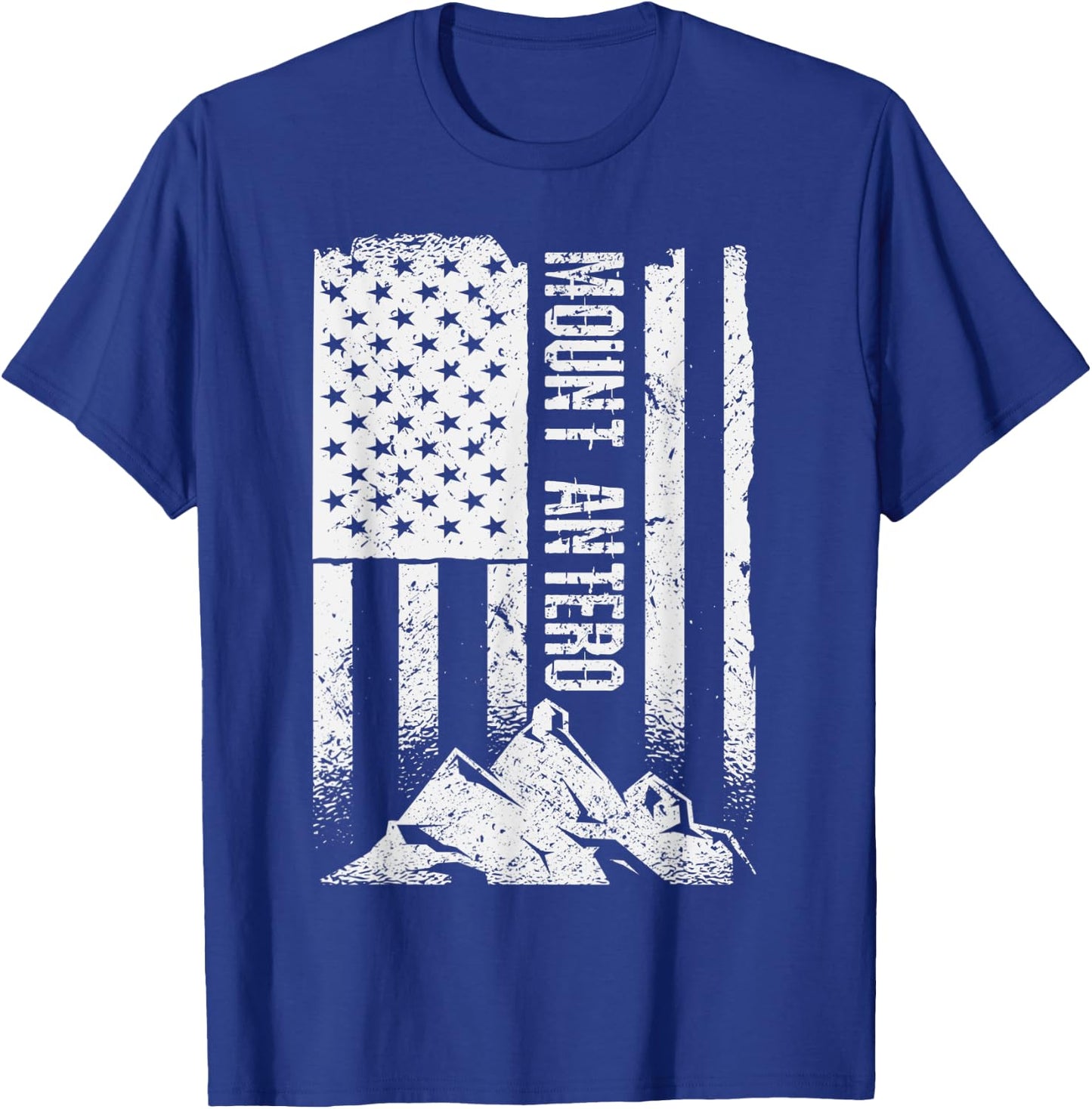 American Flag Patriotic Mount Antero Colorado T-Shirt - T-Shirt | Royal
