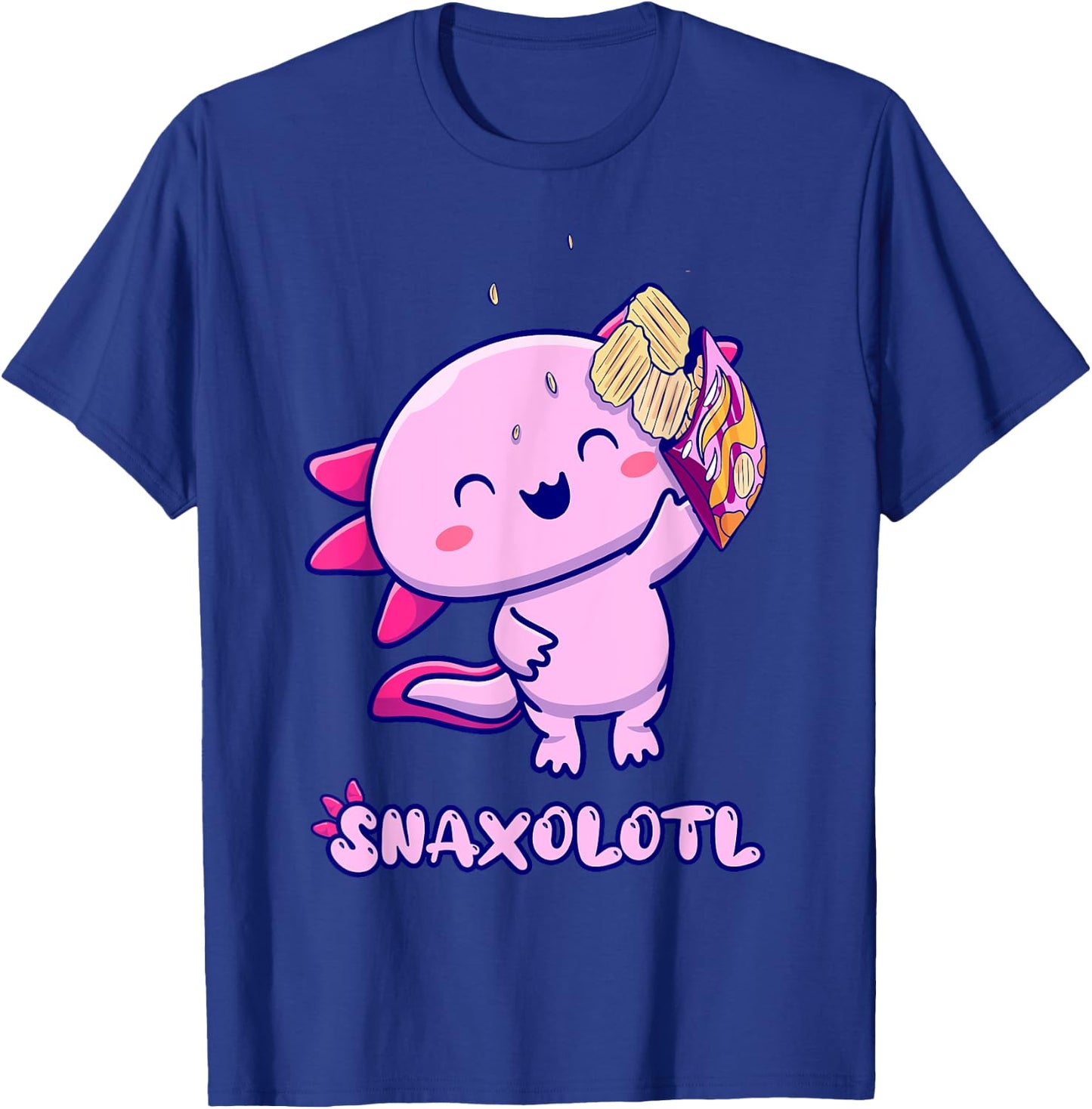 Snaxolotl Pink Axolotl with Snacks T-Shirt - T-Shirt | Royal