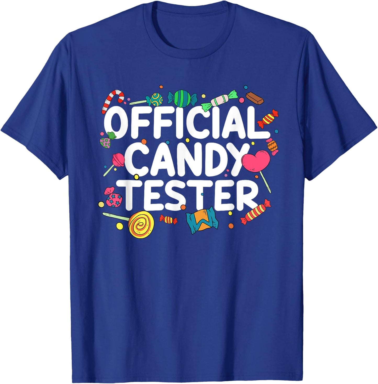 Cool Candy Art Men Women Kids Lollipop Candy Bar Halloween T-Shirt - T-Shirt | Royal