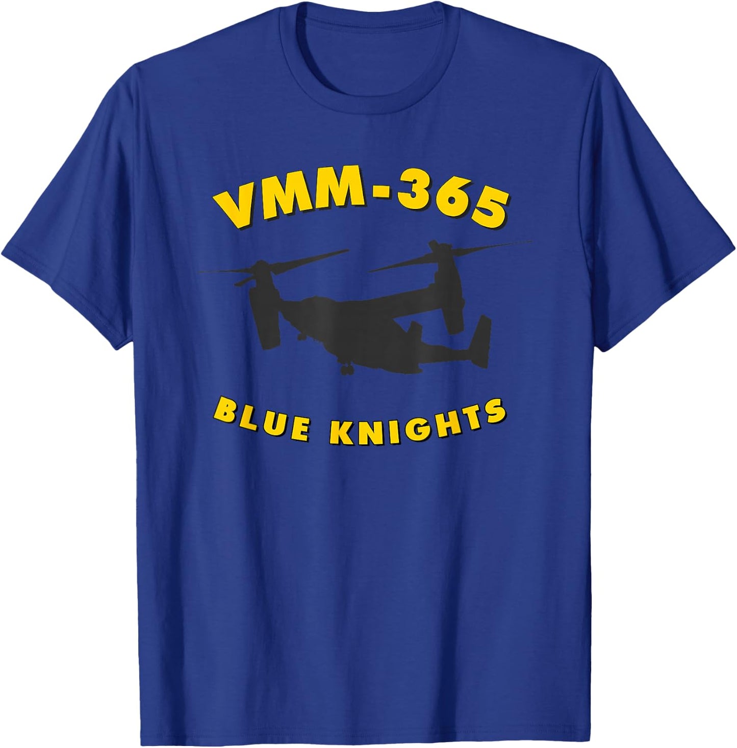 VMM-365 Blue Knights MV-22 Osprey Tiltrotor Squadron T-Shirt - T-Shirt | Royal