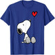 Peanuts Heart Sitting Snoopy T-Shirt - T-Shirt | Royal