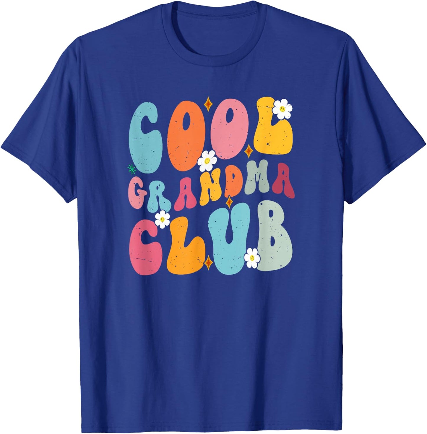 Cool Grandma Club Mother's Day Groovy Retro Best Mom Ever T-Shirt - T-Shirt | Royal