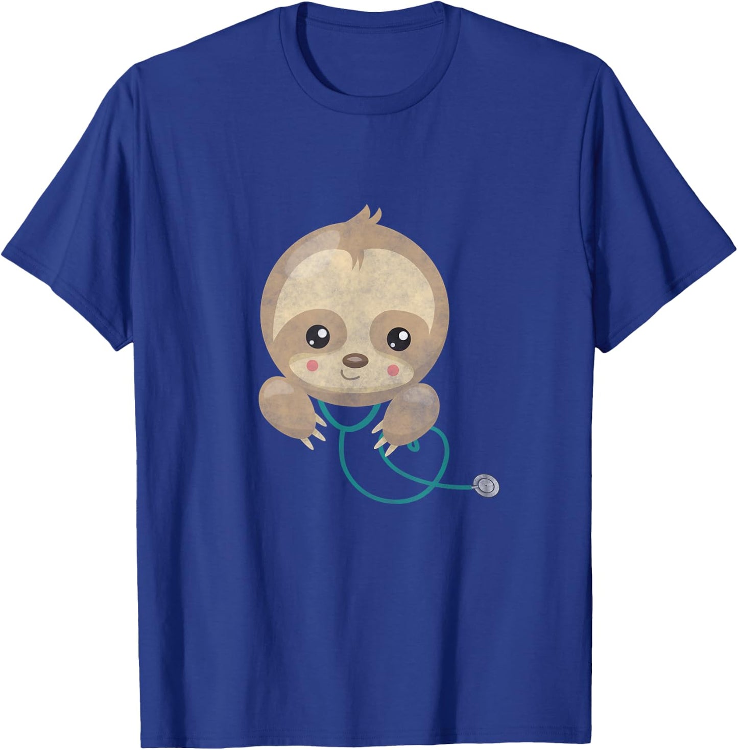 Sloth Lover Nurse T Shirt Doctor Medical Pediatric RN Gifts T-Shirt - T-Shirt | Royal